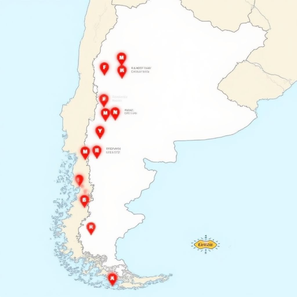 Mapa de ubicaciones YPF